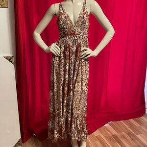 L’Agence Medalion Print Silk Dress Size 4
